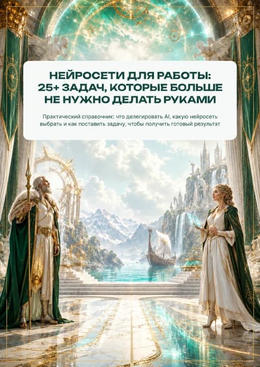 Обложка «Нейросети для работы: 25+ задач»